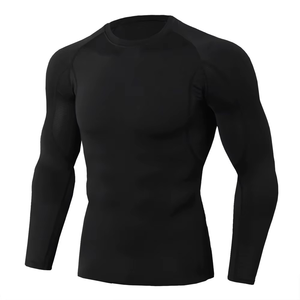 Maillot de sport unisexe à manches longues en Spandex/Polyester respirant, moulant et ajusté pour la course, la gym et le yoga - Product Image 4