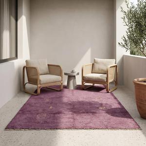 Alfombra de Lana Anudada a Mano de Alta Demanda con Patrón Floral y Textura Suave de Pelo Plano para Decoración de Sala de Estar y Dormitorio - Product Image 4
