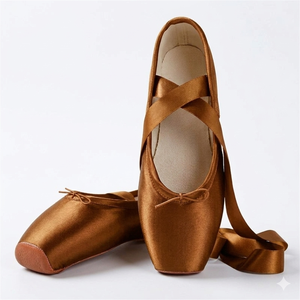 Zapatillas de Ballet de Satén Suave al Por Mayor con Forro de Algodón, Suela Flexible de PU, Tacón Plano, para Mujeres y Niñas - Product Image 5