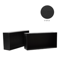 Boîte d'emballage pour lunettes de soleil moins chère, en carton noir recyclé, logo personnalisé XUZE PB-811, vente en gros, 183x85x53mm, lunettes, 85g, 200 pièces