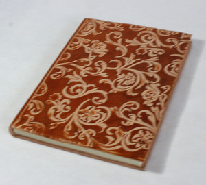 Handmade Recycled Cotton Paper Leather Hard Cover Goat TC Debossed Design <b>A5</b> Diary Customizable for Promotion - Product Image 3