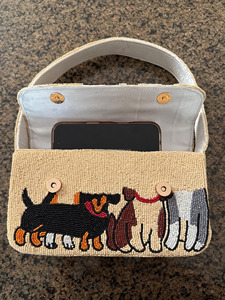 Sac de soirée de luxe pour femme, motif géométrique perlé, doublure en toile, fermeture à anneau, bandoulière unique, collection automne, design personnalisé - Product Image 4