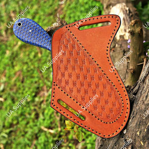 Cuchillo de acero inoxidable OEM al por mayor, de grado industrial, afilado como una navaja, tipo Bull Cutter, para vaqueros y ranchos, de hoja fija, para camping, con mango de panal - Product Image 6