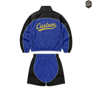 Ensemble coupe-vent réversible personnalisé et respirant avec fermeture éclair, survêtement léger, tenue de sport, course à pied, gym, streetwear - Product Image 2