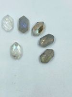 Pierre précieuse naturelle de labradorite, pierre authentique de labradorite grise avec reflets bleus, 11,70 carats, 9 pièces pour la fabrication de bijoux