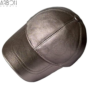 2026 Good Supplier New Design Easy To Wear High-Quality Premium Metallic Genuine Leather Baseball Cap For Men And Women - Product Image 5
