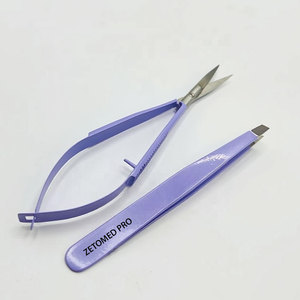 Professional Eyebrow Tweezers Hair <b>Trimmer</b> Scissors Set Stainless Steel Powder Coated Custom Durable Lightweight Washable Modern - Product Image 5