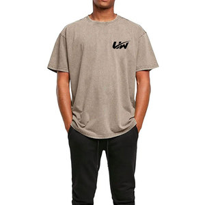 T-shirts imprimés délavés à l'acide, coupe ample, haute qualité, fabriqués au Pakistan, prix de gros, 100% coton, pour hommes - Product Image 6