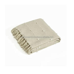 Handwoven Cotton Couch <b>Throw</b> With Boho Style Weave <b>Tassel</b> Border Decorative Blanket Lightweight India Wholesale - Product Image 3