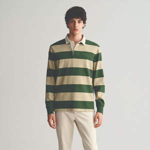 เสื้อโปโลลายทางลำลองสำหรับผู้ชาย - เนื้อผ้านุ่ม ทนทาน เหมาะสำหรับใส่เล่นกีฬาและชุดลำลองทุกวัน เสื้อรักบี้ OEM - Product Image 6