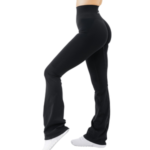 Leggings Deportivos de Cintura Ultra Alta para Mujer, Sin Costuras, Negros, Elásticos, para Yoga, Gimnasio, Fitness, Control de Abdomen, Ropa Deportiva, Ajuste Profesional y Cómodo - Product Image 3