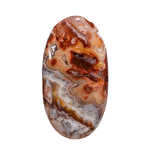 พลอยธรรมชาติ FAIJAN GEMS แบบ Crazy Lace Agate รูปทรงคาโบชอง ทำด้วยมือ รูปทรงผสมผสาน สำหรับทำเครื่องประดับ ได้รับการรับรองจากบุคคลที่สาม รัฐราชสถาน - Product Image 3