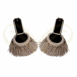 Épaulettes personnalisées noires et grises à franges, réglables, de haute qualité, insignes de grade pour uniforme civil, pour le service - Product Image 5