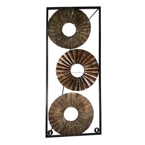 RECT <b>FRAMED</b> WELL DECOR CIRCLES HOME DECORATIVE <b>ART</b> - Product Image 1