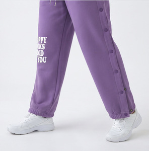 Women Printing Button <b>Down</b> Pants High Waist Baggy Drawstring Sweat Full Length Pants Casual Fashion <b>Trousers</b> Custom Ladies Pant - Product Image 4