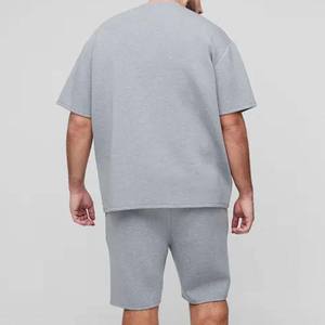 Conjunto de Shorts y Camiseta de Verano para Hombre, Tejido de Punto, Secado Rápido, Poliéster/Algodón, con Cierre de Cordón, Diseño Liso, Nueva Colección 2026 - Product Image 2