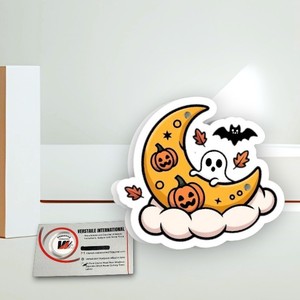Cils en acrylique carrés magnétiques personnalisés de haute qualité, polyvalents, internationaux, thème Halloween (Lune, Nuage, Citrouille, Chauve-souris, Crâne) - Product Image 4