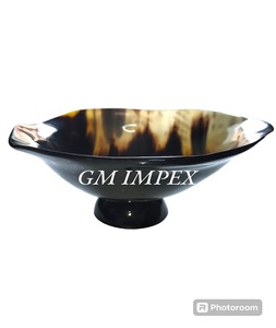 Bol en corne de buffle fabriqué à la main à 100% de corne naturelle pour la cuisine et la décoration - Product Image 4