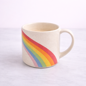 แก้วกาแฟเซรามิกลายรุ้ง ผิวเคลือบลายจุด ทนทาน จับถนัดมือ เหมาะสำหรับชา กาแฟ ใช้ในบ้าน สำนักงาน หรือเป็นของขวัญ - Product Image 1