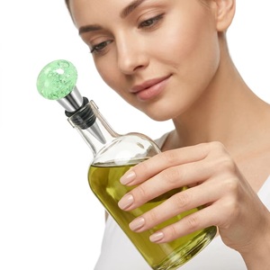 Tapón Metálico para Botellas con Burbuja de Vidrio en la Parte Superior, Cierre Hermético para Botellas de Vino - Product Image 3