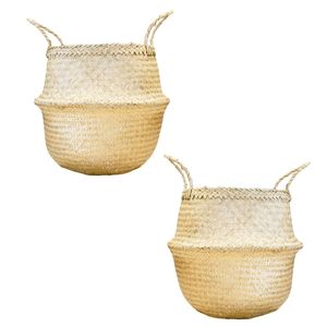 Decorative Handmade SEAGRASS BELLY <b>BASKETS</b> for Plant Pot Cover and Decor, Belly <b>Basket</b> for Laundry Plant and Storage Use - Product Image 1