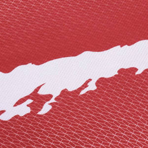 Ensemble de maillot de rugby rouge unisexe, col en V blanc, manches courtes, respirant, en polyester, uniforme pour adultes, toutes saisons, logo sur le devant - Product Image 5