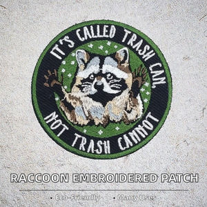 Parches Bordados de Mapache Personalizados, de Fieltro No Tejido, PU, Sostenibles, Multifuncionales, Hechos a Mano, de Alta Calidad, Termoadhesivos, para Exteriores - Product Image 2