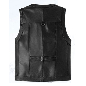 Chalecos y Chaquetas de Cuero de Grano Completo Transpirables para Hombre, para Uso en Exteriores, Moda, Calidad Premium, Cuello en V - Product Image 2