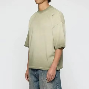 T-shirt Homme Personnalisé avec Logo Imprimé, Effet Délavé, Coupe Slim, Jersey Lourd 300 GSM, OEM Personnalisé, Toutes Saisons - Product Image 6