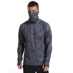 Sudadera de Pesca Estampada Lisa para Hombre con Cubre Rostro, Camisa Protectora Solar de Manga Larga, Nuevo Estilo, Servicio OEM - Product Image 4