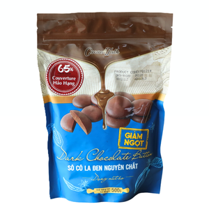 Fabricant, Meilleure Vente, Chocolat Pur HALAL, Cacao du Vietnam, OEM/ODM, Boutons de Chocolat Noir Authentique 65% Cacao, 1KG 10KG, Boulangerie Mondiale - Product Image 1