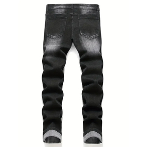 Breathable <b>Jean</b> <b>Men's</b> <b>Jeans</b> Casual Straight Stretch Fashion Classic Blue Black <b>Work</b> Denim Trousers Pants <b>for</b> <b>Men</b> - Product Image 2