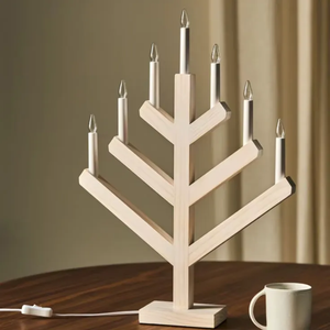 Support de bougie décoratif en bois pour accessoires d'intérieur d'hôtel de luxe - Product Image 3