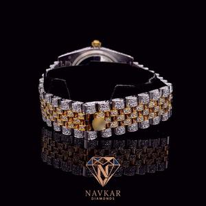 Reloj de Pulsera de Diamantes Moissanite VVS de Alta Calidad, Correa de Acero Inoxidable, Cuarzo, Estilo Hip Hop, Edición Limitada de Lujo - Product Image 2