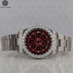 Montre de luxe Charm Jewells pour homme, boîtier carré en acier inoxydable 40 mm, analogique, mécanique, étanche 10 bars, date automatique, fonction push - Product Image 1