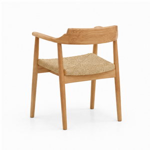 Ensemble de salle à manger en teck artisanal ARTERRA Premium, table ronde moderne et chaises pour restaurant, maison, villa - Product Image 5
