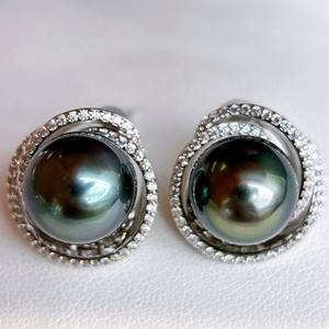 Pendientes de Botón de 11-12 mm con Incrustaciones de Oro de 18 Quilates, Estilo Básico, Nuevo para el Verano, con Cuentas de Oro Natural, Regalo de Cumpleaños Perfecto - Product Image 1