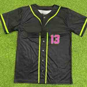 Best Quality Blank Men Unisex Softball <b>Boys</b> Sublimation Baseball Jersey Plus Size Athletic Button <b>Up</b> Shirt - Product Image 6