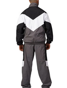 Conjunto de Chaqueta y Pantalón Deportivo Cortavientos con Cierre y Diseño de Bloques de Color, Transpirable, Reflectante, de Nailon para Hombre - Product Image 6