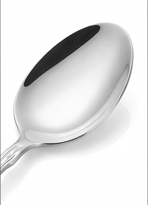 Duo de serveurs à salade royaux victoriens en acier inoxydable, finition miroir argenté, pour décoration sur le thème du luxe et panier-cadeau - Product Image 2