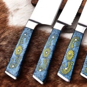 Ensemble de couteaux de chef durables pour la cuisine quotidienne, la découpe des légumes, la découpe de la viande et la préparation professionnelle des aliments - Product Image 4