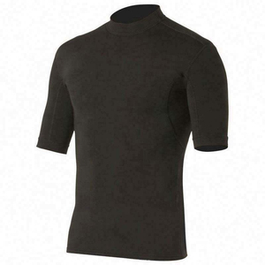 Camiseta de Hombre de Manga Corta, Cuello Alto, Ajustada, Formal, de Spandex/Poliéster, Color Sólido, Transpirable, Bordada, de Secado Rápido, Tejida - Product Image 2