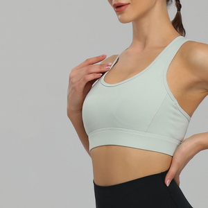 Top Manufacturer Adult Size Women <b>Bra</b> Four Way <b>Stretch</b> Nude Feel Shockproof High Impact Breathable Fitness Workout Sports <b>Bra</b> - Product Image 6