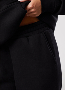 Pantalon de jogging pour femme, OEM personnalisé, taille élastique oversize, en molleton bouclette doux uni, coupe droite à jambe large, pantalon de sport - Product Image 3