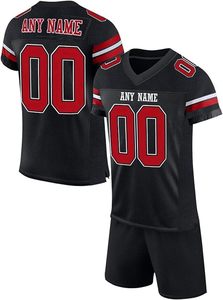 Ensemble de maillots et pantalons de football américain pour l'entraînement/les matchs/jour de compétition - Noms/numéros d'équipe personnalisés - 100% polyester respirant et à séchage rapide - Product Image 4