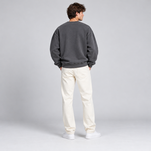 Sweat-shirt épais pour homme, commande en gros, automne-hiver, en tissu éponge lavé, style sport, épaules tombantes, manches longues, fournisseur - Product Image 3