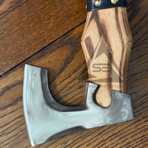 Light <b>Weight</b> Hunting & Camping Bearded Axe with Wood Handle Carbon Steel Blade-Durable Material for Wood Cutting & <b>Tree</b> Felling - Product Image 5