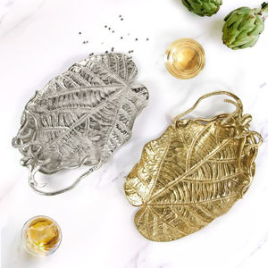 Cuencos de lujo para servir alimentos, de aluminio fundido, con textura única y elegante, chapados en oro y pulidos en plata brillante, muy vendidos, procedentes de la India. - Product Image 5