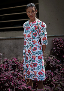 100% coton tissu élégant imprimé fleuri 3/4 manches Anarkali Kurta/Kurtis pour les femmes - Product Image 2