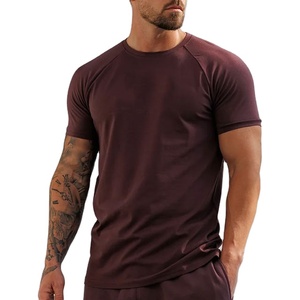 Nouvelle Arrivée Promotionnelle T-shirt de Sport Homme 100% Coton 180 g/m² Léger Respirant Écologique Uni Séchage Rapide Compressé à Manches Courtes - Product Image 1